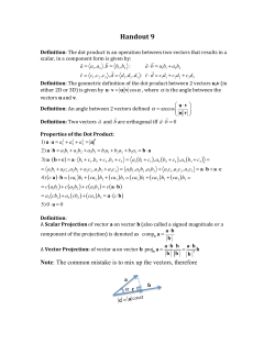 ( ),a2 b2 + c2 ( ( ) = ( )&sdot;b = ca1 ( )b1 + ca2 ( )b2 +