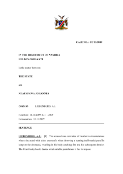 state versus ndafapawa johannes.sentence