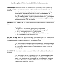 Basic Energy Code definitions from the 2009 IECC with short