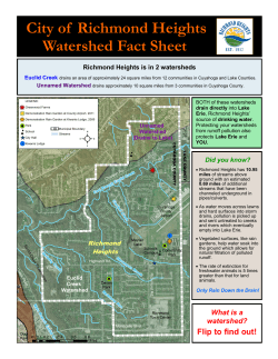 City of Richmond Heights Watershed Fact Sheet