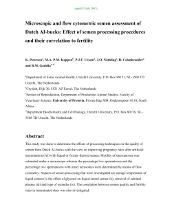 Microscopic and flow cytometric semen assessment of