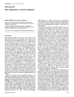 Bone sialoprotein&mdash;a mucin in disguise?