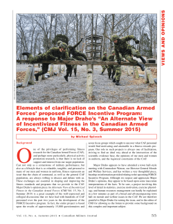 elements of clarification on the Canadian armed Forces
