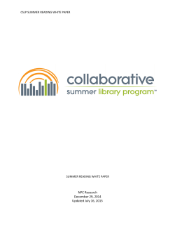 CSLP Summer Reading White Paper