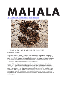 Proud To Be Labelled Racist by Sean O`Toole