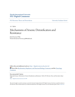 Mechanisms of Arsenic Detoxification and Resistance