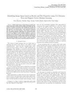 Identifying Image Spam based on Header and File Properties using