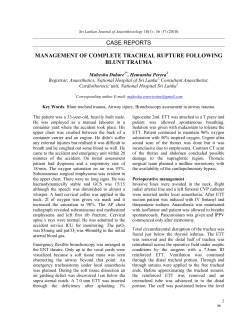 case reports management of complete tracheal rupture following