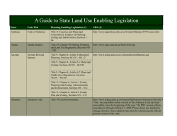 A Guide to State Land Use Enabling Legislation
