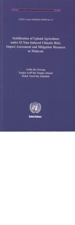 Stabilization of Upland Agriculture under El Nino