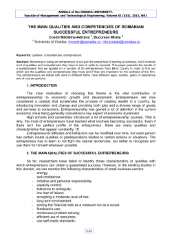 Entrepreneurs studies