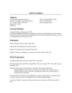 JOYCE SADKA Address Current Position Education Work