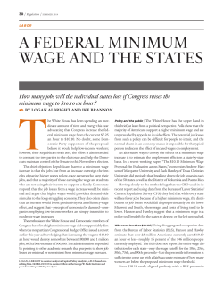 A FederAl MiniMuM WAge And the StAteS