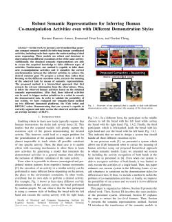 Robust Semantic Representations for Inferring - Factory-in-a-day