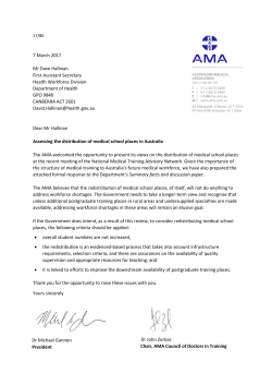 Distribution of medical school places_AMA response