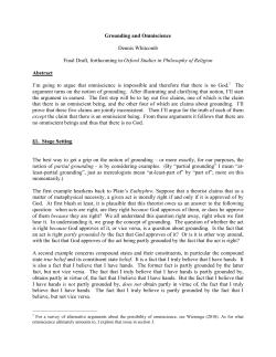 Grounding and Omniscience Dennis Whitcomb Final Draft