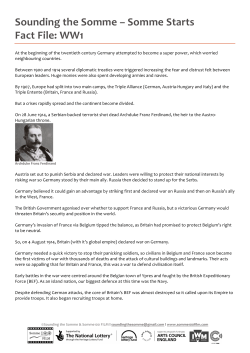 Fact File WW1 - Somme100 FILM