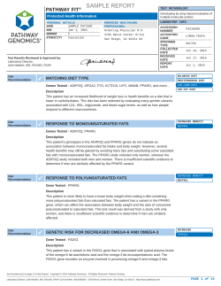 sample report - Pathway Genomics