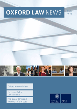 oxford law news 2014 - Faculty of Law | University of Oxford