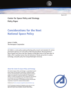 Considerations for the Next National Space Policy