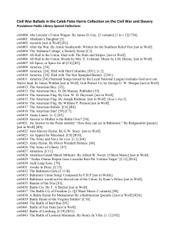 Civil War Ballads in the Caleb Fiske Harris Collection