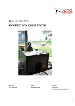 ROCKET BOX COOK STOVE - Engineering For Change