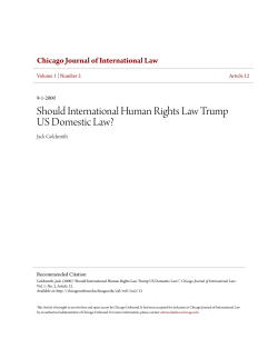 Should International Human Rights Law Trump US Domestic Law?