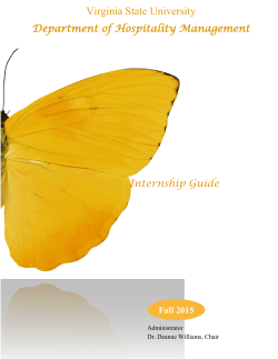 Hospitality Management Internship Guide