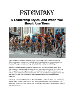 6 Leadership Styles, And When You Should Use