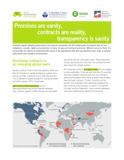 Promises are vanity, contracts are reality, transparency is sanity