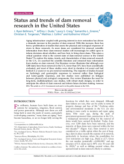 Status and trends of dam removal research in the United States
