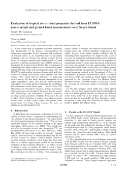 Evaluation of tropical cirrus cloud properties derived from ECMWF