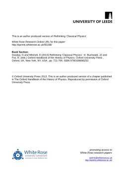 Rethinking `Classical Physics`