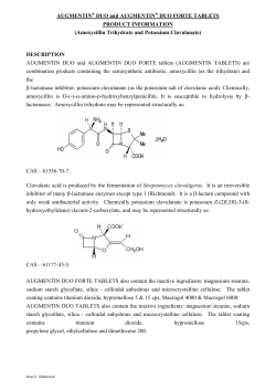AUGMENTIN&reg; DUO and AUGMENTIN&reg; DUO