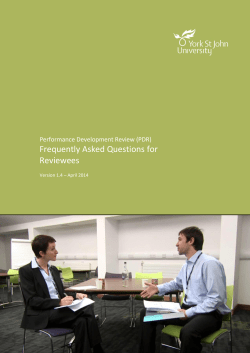 Frequently Asked Questions for Reviewees