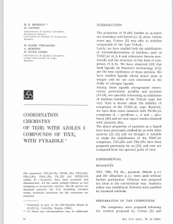 coordination chemistry of ti(iii) with azoles i compounds of tixx with