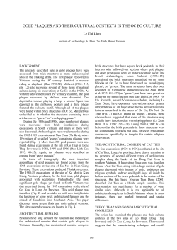 gold plaques and their cultural contexts in the oc eo culture