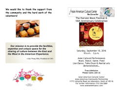 Program - the Asian American Cultural Center