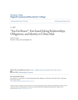 "You Eat Beans!": Kin-based Joking Relationships, Obligations, and