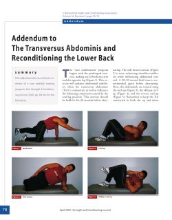 Addendum to The Transversus Abdominis and