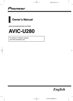 AVIC-U280 - Pioneer Electronics USA