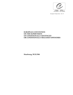 European Convention On The Supervision Of