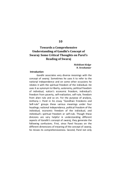 Towards a Comprehensive Understanding of Gandhi`s Concept of