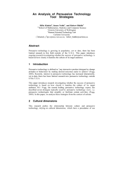 An Analysis of Persuasive Technology Tool