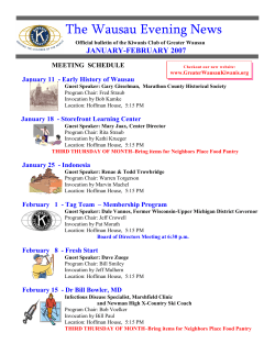 The Wausau Evening News - Kiwanis Club of Greater Wausau
