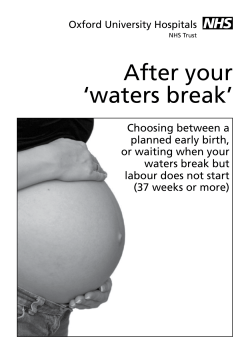 After your `waters break` - Oxford University Hospitals