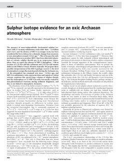Sulphur isotope evidence for an oxic Archaean atmosphere