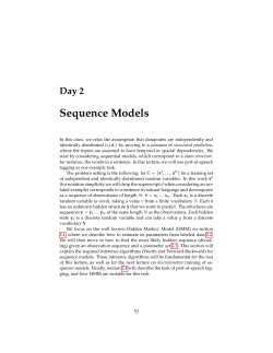 Sequence Models