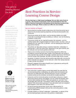 Best Practices in Service- Learning Course Design
