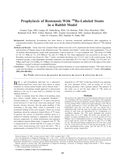 Prophylaxis of Restenosis With 186Re-Labeled Stents